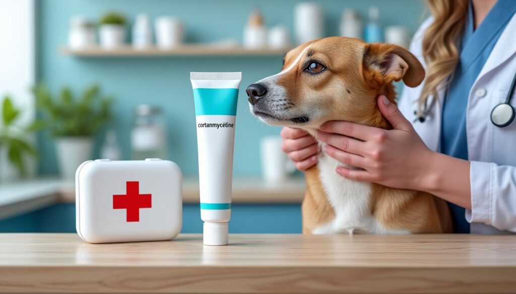 cortanmycétine crème vétérinaire : traitement efficace des infections cutanées et auriculaires chez les animaux, favorisant leur guérison rapide et le soulagement des symptômes.
