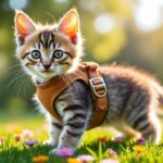 découvrez notre harnais pour chaton, alliant confort et sécurité pour des promenades en extérieur en toute sérénité.